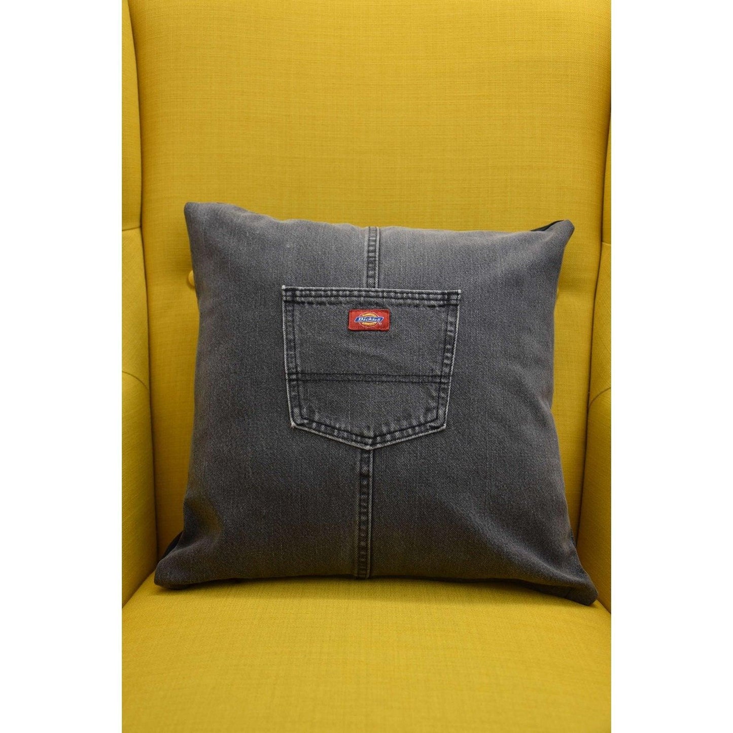 Reworked Dickies Cushion Grey